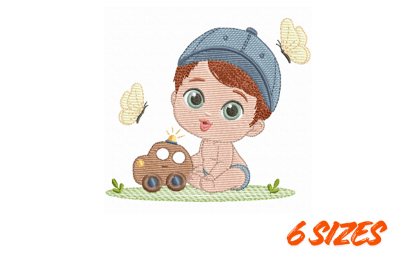 Cute Baby Boy Embroidery Design for Etsy Sellers