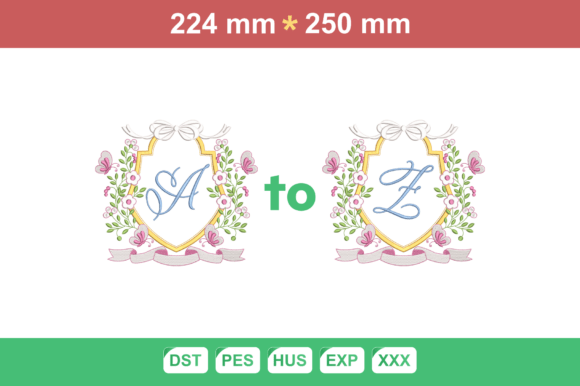 Floral Crest Monogram a-Z Embroidery Set Review