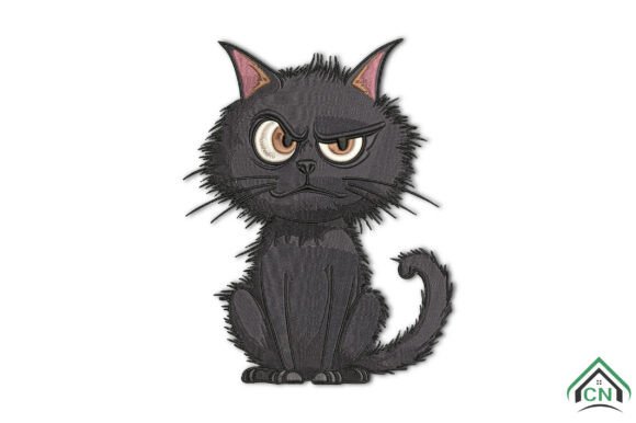 Grumpy Black Cat Embroidery Design Review