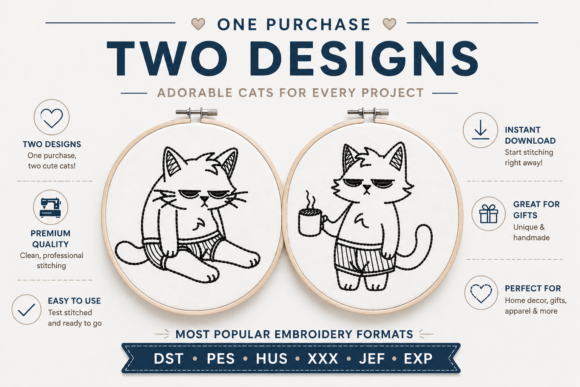 Grumpy Cat Machine Embroidery Design Set Review