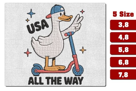 h1USA All the Way Duck Scooter Embroidery Review/h1