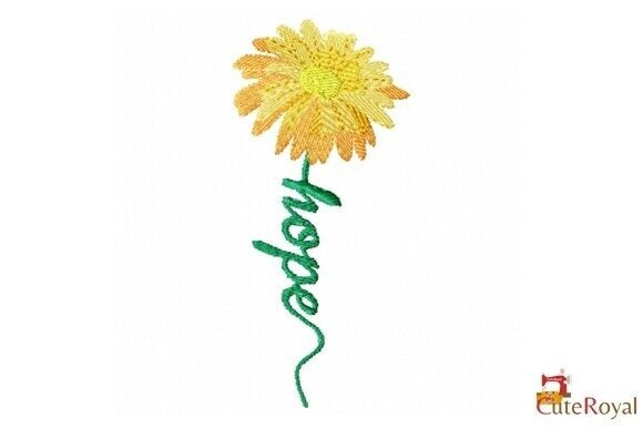 Hope Flower Embroidery Design: A Fresh Touch for Spring Apparel