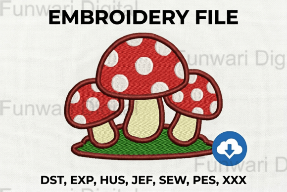 Red Mushrooms Machine Embroidery Design Review